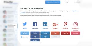 Engaging visual of Buffer’s platform used for streamlining content distribution