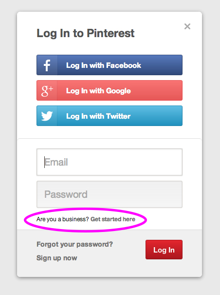 pinterest for business