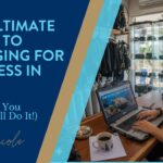 Scuba dive shop owner using a laptop symbolizing the future of blogging for business in 2026.